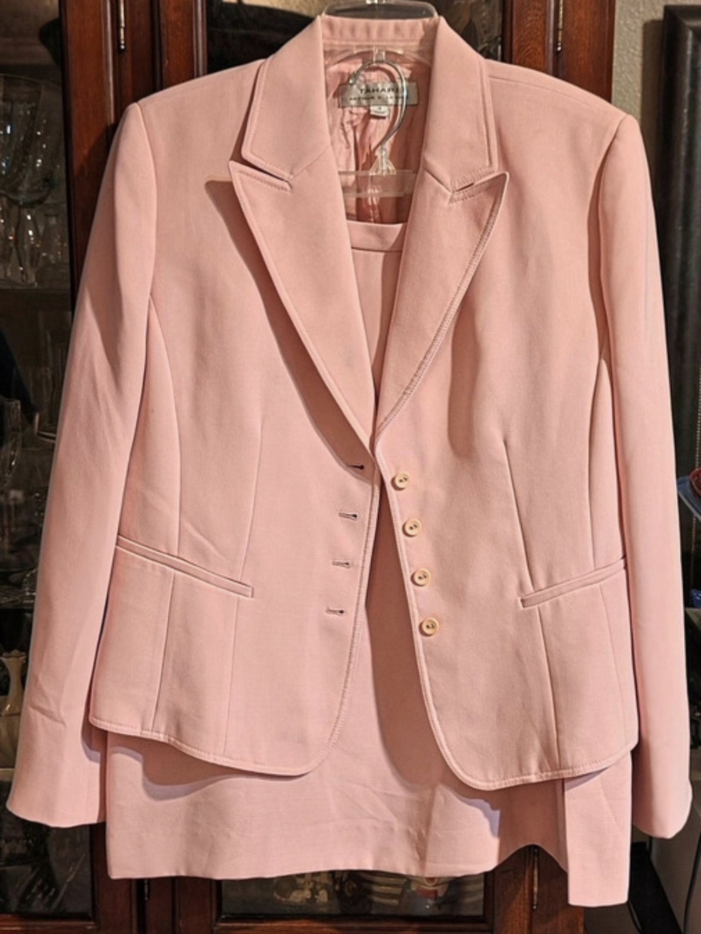 Tahari Pink Blazer and Skirt Set Size 16 Like New